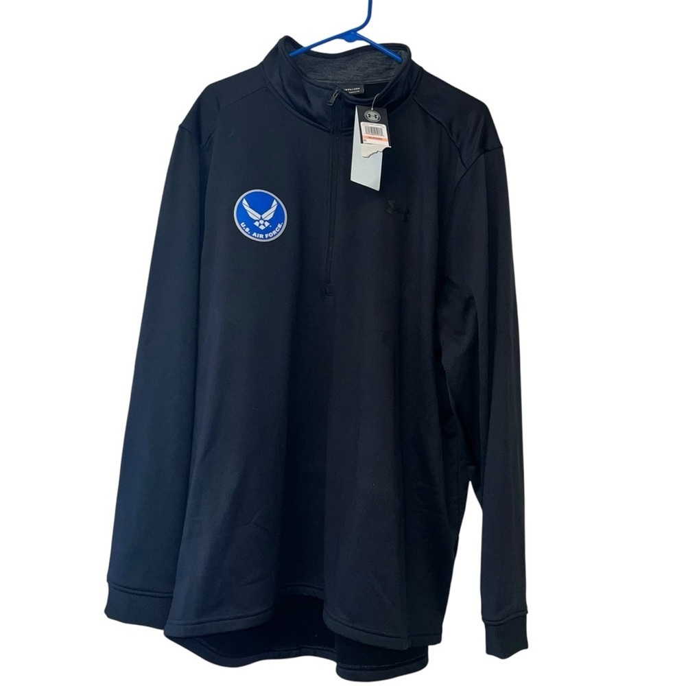 Under Armour Men's black US Air Force Quarter-Zip Sweatshirt 3XL NWT